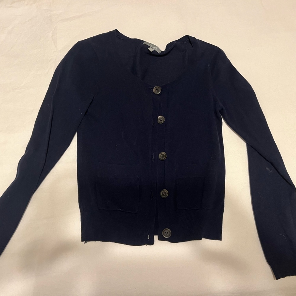 Blue cropped Cardigan